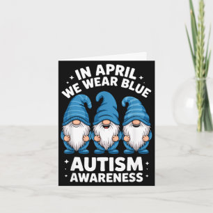 April draagt blauwe kabouters autisme bewustzijn kaart