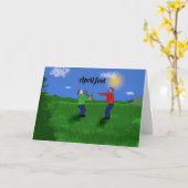 April dwaas kaart (Gele Bloem)