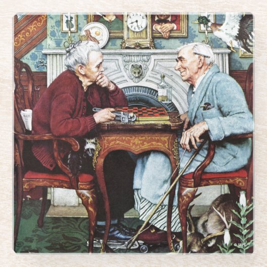 April Fool, 1943 Glazen Onderzetter (Voorkant)