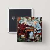 April Fool, 1943 Vierkante Button 5,1 Cm (Voorkant /achterkant)