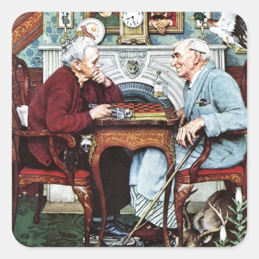 April Fool, 1943 Vierkante Sticker (Voorkant)