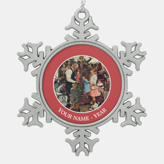 April Fool, 1948 Tin Sneeuwvlok Ornament (Voorkant)