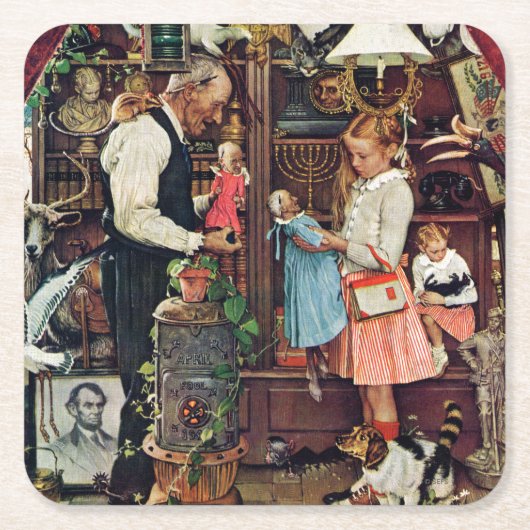 April Fool, 1948 Vierkante Kartonnen Onderzetter (Voorkant)