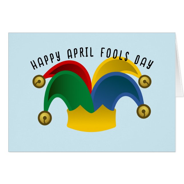 April Fool Day Jesters Pet Kaart (Voorkant Horizontaal)