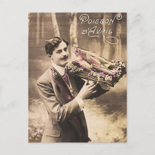 April Fools Dag Man Viscadeau Feestdagenkaart