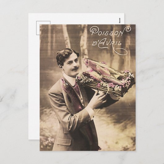  April Fools Dag Man Viscadeau Feestdagenkaart (Voorkant / Achterkant)