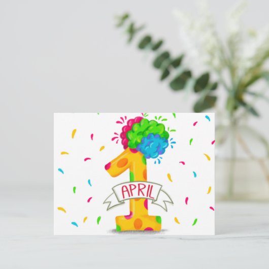 April Fools Day Briefkaart (Staand voorkant)