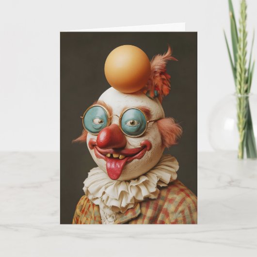 April Fools Day Clown Feestdagen Kaart (Voorkant)