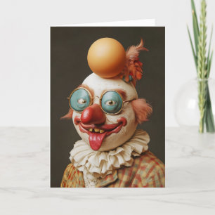 April Fools Day Clown Feestdagen Kaart