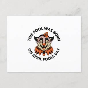 April fools day deze dwaas is geboren in april foo feestdagenkaart