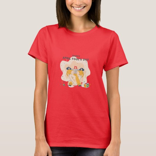 April Fool's Day - Drôle T-shirt rouge (Devant)