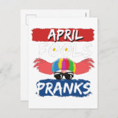 April fools Day. Feestdagenkaart (Voorkant / Achterkant)