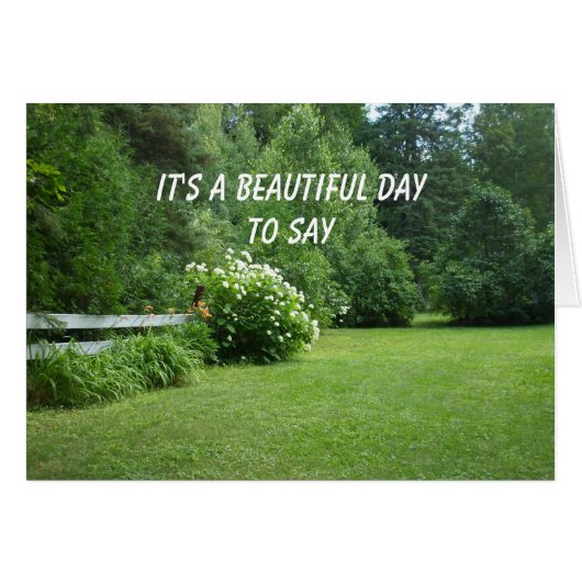 April Fool's Day Flowers and Trees Lawn Scene (Voorkant Horizontaal)