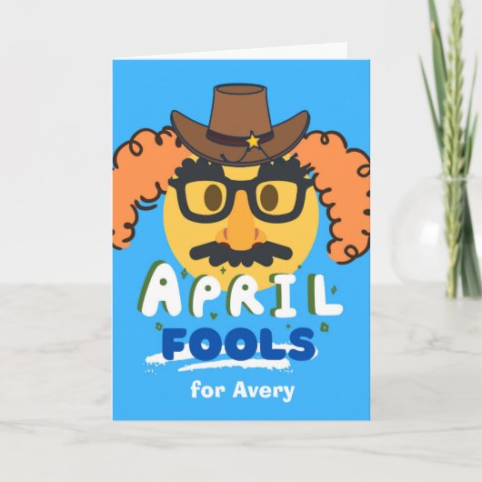 April Fools Day Funny Character in Disguise Kaart (Voorkant)