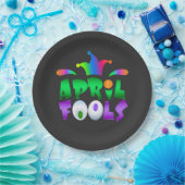 April Fools Day Funny Modern Jester Papieren Bordje (Feest)