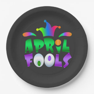 April Fools Day Funny Modern Jester Papieren Bordje