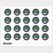 April Fools Day Funny Modern Jester Ronde Sticker (Vel)