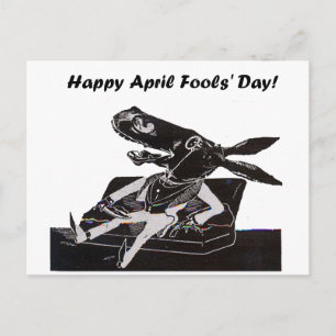 April Fools’ Day Grappige Ezel Cartoon Briefkaart