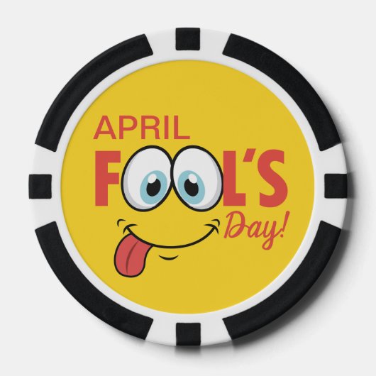 April Fool's Day Happy Funny Face | FEESTDAGEN Poker Chips (Voorkant)