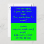 April Fool's Day Humoureuze kaart (Voorkant / Achterkant)