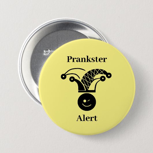 April Fool's Day Prankster Button (Voorkant /achterkant)