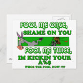 April Fools - Fool me Once Briefkaart (Voorkant / Achterkant)