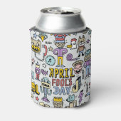 April Fools: kleurrijke doedelset. Blikjeskoeler (Blikje Achterkant)