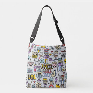 April Fools: kleurrijke doedelset. Crossbody Tas