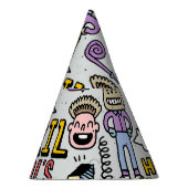 April Fools: kleurrijke doedelset. Feesthoedjes (Rechts)