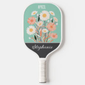 April Geboorte Bloem Aangepaste Naam Pickleball Paddle (Voorkant)
