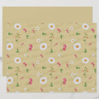 April Geboorte Bloem Daisy Sweet Pea Scrapbook Pap
