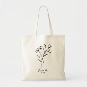 April Geboortebloem doperwt Tote Bag