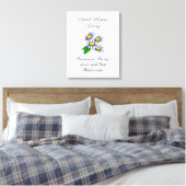 April Geboortemaand Bloem Daisy Vers en Eenvoudig Canvas Afdruk (Insitu (Slaapkamer))
