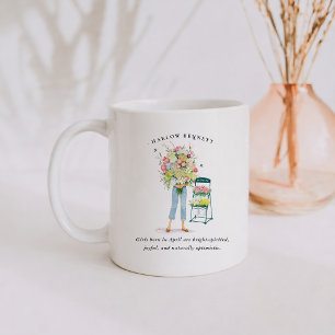 April Geboortemaand Meisje   Monogram  Koffiemok
