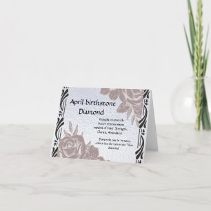 April geboortesteen Diamanten kaart parel