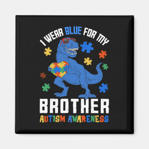 April ik Draag blauw voor Broeder dinosaur autism Magneet