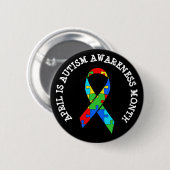 April is Autism Awareness Button (Voorkant /achterkant)