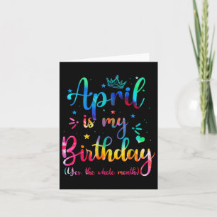 April is mijn verjaardag ja de hele maand grappig kaart