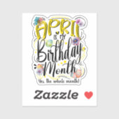 April is mijn Verjaardag Maand, Pasen April Sticker (Vel)