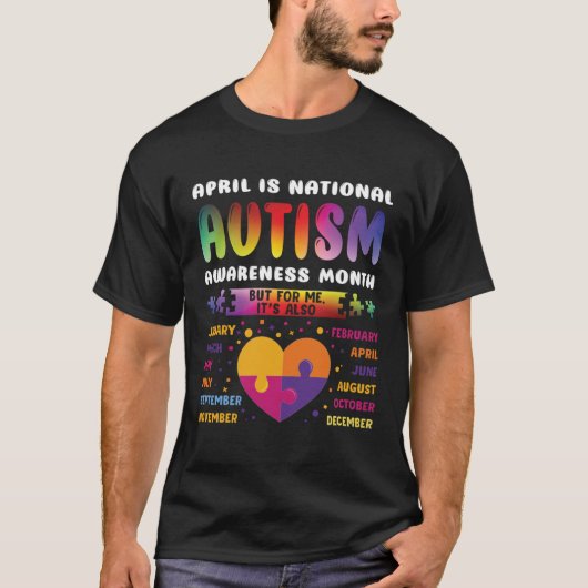 April is nationaal autisme bewustzijn autisme mam t-shirt (Voorkant)