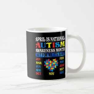 April Is Nationale Autisme Maand Bewustzijn Kinder Koffiemok