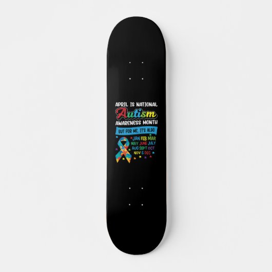 April is Nationale maand van Autism Bewustheid Skateboard (Voorkant)
