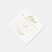 April Kalender Gouden Bruiloft Servet (Hoek)