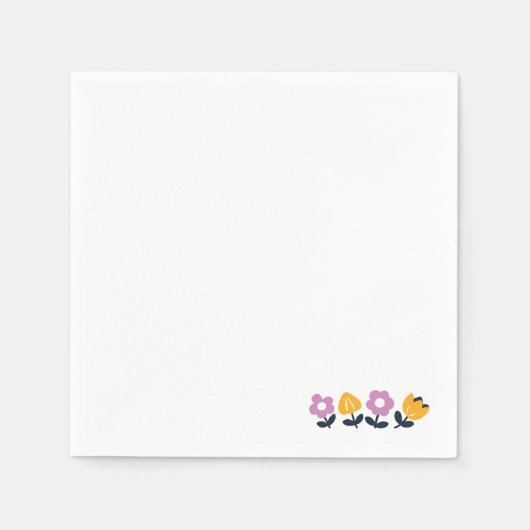 April knuffels en natte neuzen – Bloemen deel Servet (Voorkant)