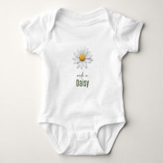 April Madeliefje Geboorte Bloem Bodysuit Waterverf