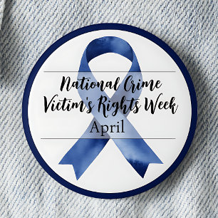 April Nationale Week van de Slachtofferrechten Ronde Button 5,7 Cm