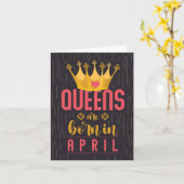 April Queens Bonne carte d'anniversaire (Fleur jaune)