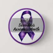 April Sarcoïdose Awareness Month Ronde Button 5,7 Cm (Voorkant)