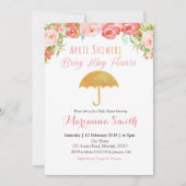 April Shower brengt May Flowers nodiging. Kaart (Voorkant)