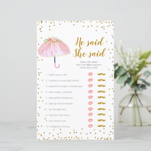 April Shower zei dat ze Kaart zei (Staand voorkant)